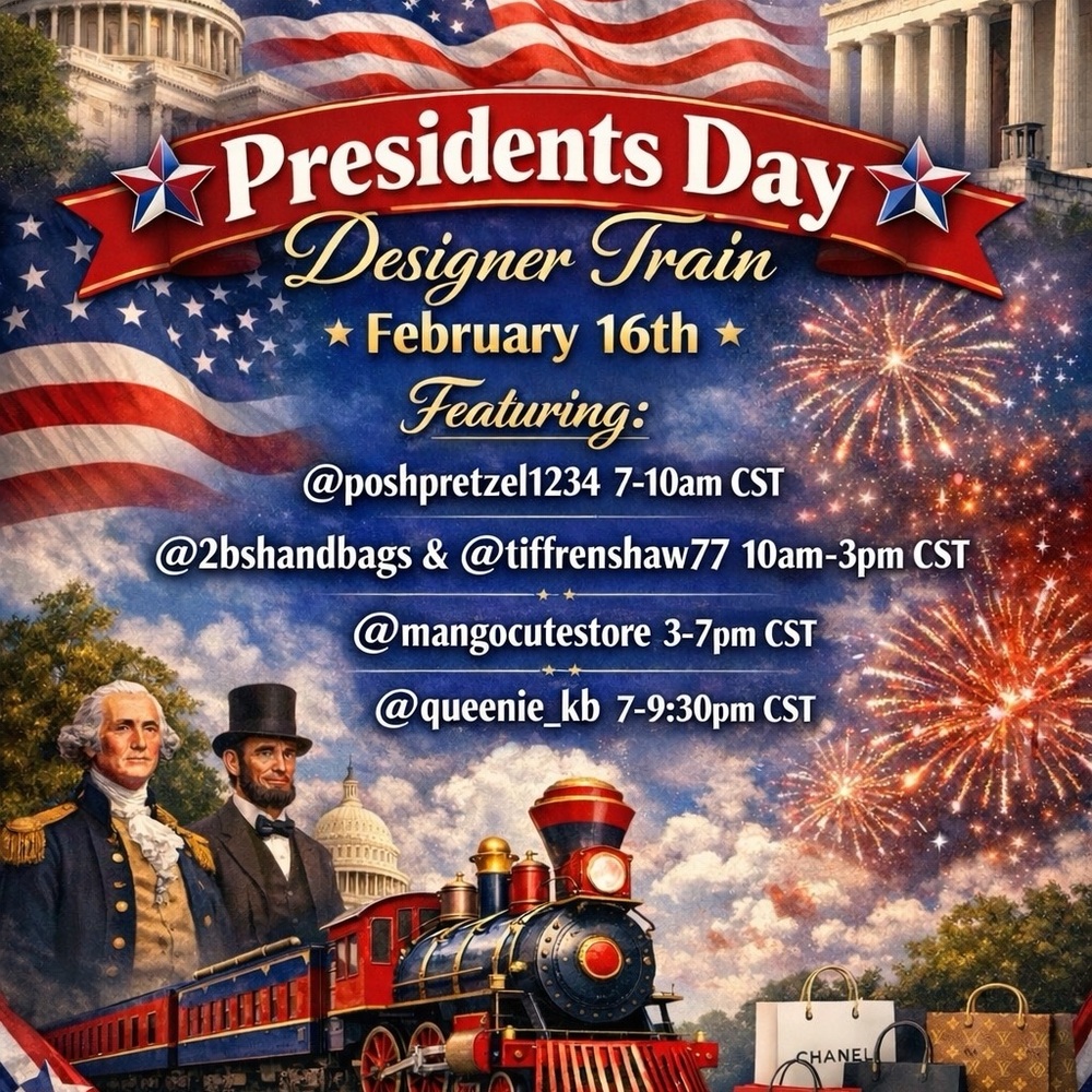 FEBRUARY 16th Deisgner Bags & More Train Show